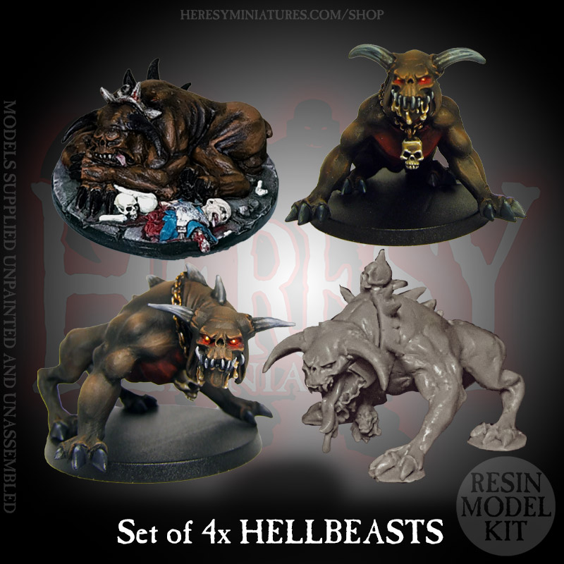 SET OF ALL 4 HELLBEASTS  SET OF ALL 4 HELLBEASTS